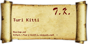 Turi Kitti névjegykártya